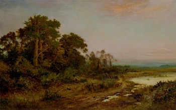 A Wooded Landscape With A Lake