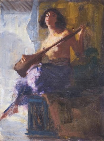 Odaliske mit Mandoline