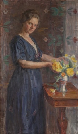 Kvinne med blomstervase
